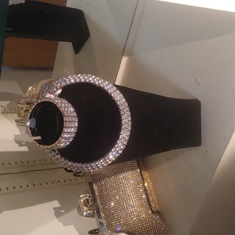 3 piece Rhinestone Choker Set - Picture 4 of 4
